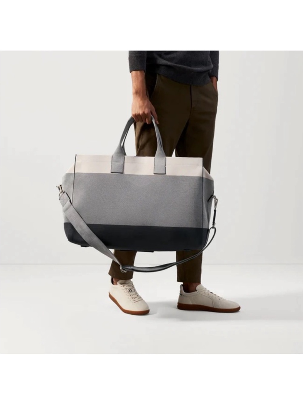 Rothy’s The Weekender Bag Gray Large Duffel Carry-on Travel Over Night. - Picture 2 of 16